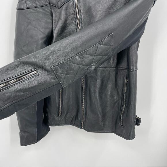 Bolongaro Trevor Leather Jacket Moto Size Small Black - Picture 9 of 15